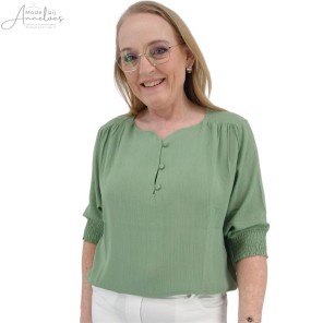 Maicazz Blouse Mylie uni Aquaric
